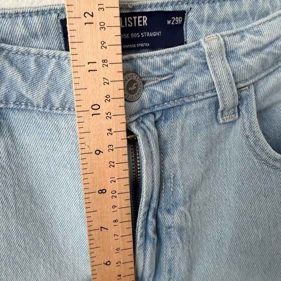 Hollister Women’s Blue Ultra High Rise Mom Stretch Jeans Pants Sz 8R/29 - Picture 7 of 11